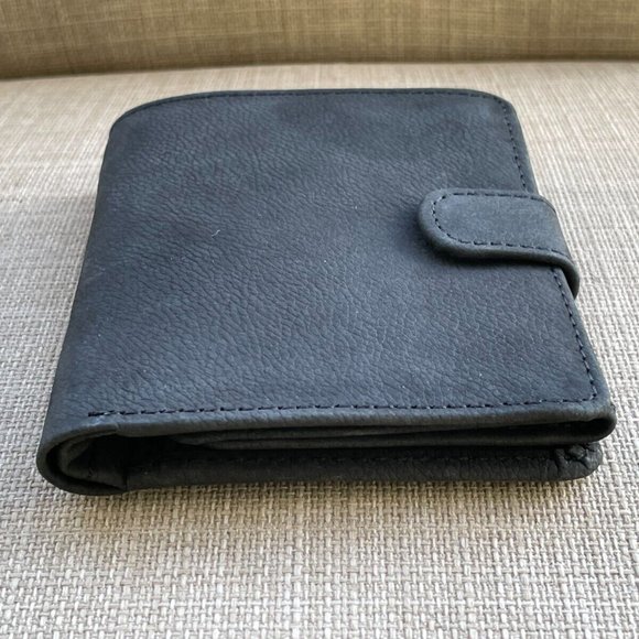 Men Wallet Black Genuine Leather Bifold Card Holder Handmade Purse Money Clip - Picture 2 of 12